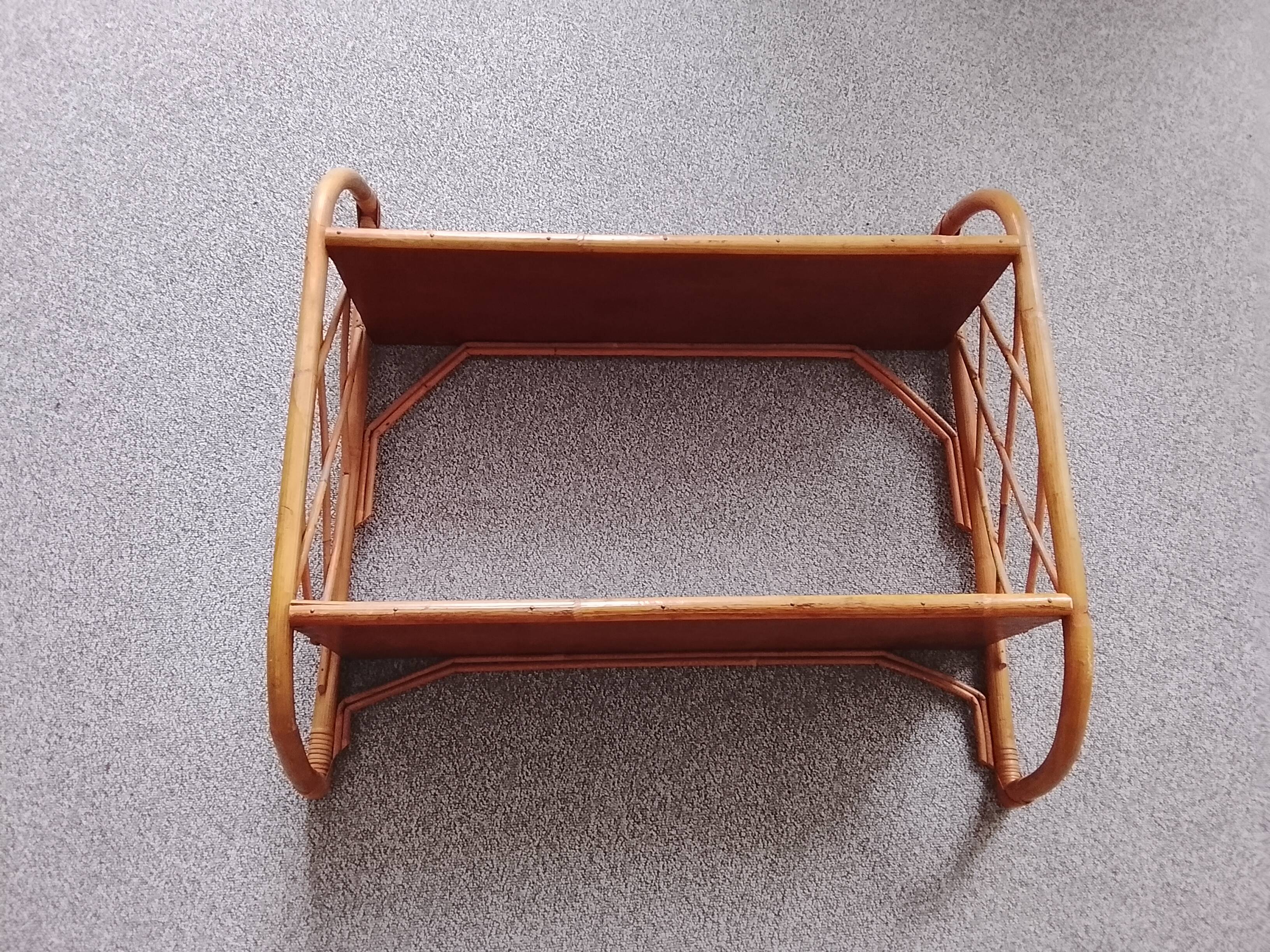 Wall rattan shelf
