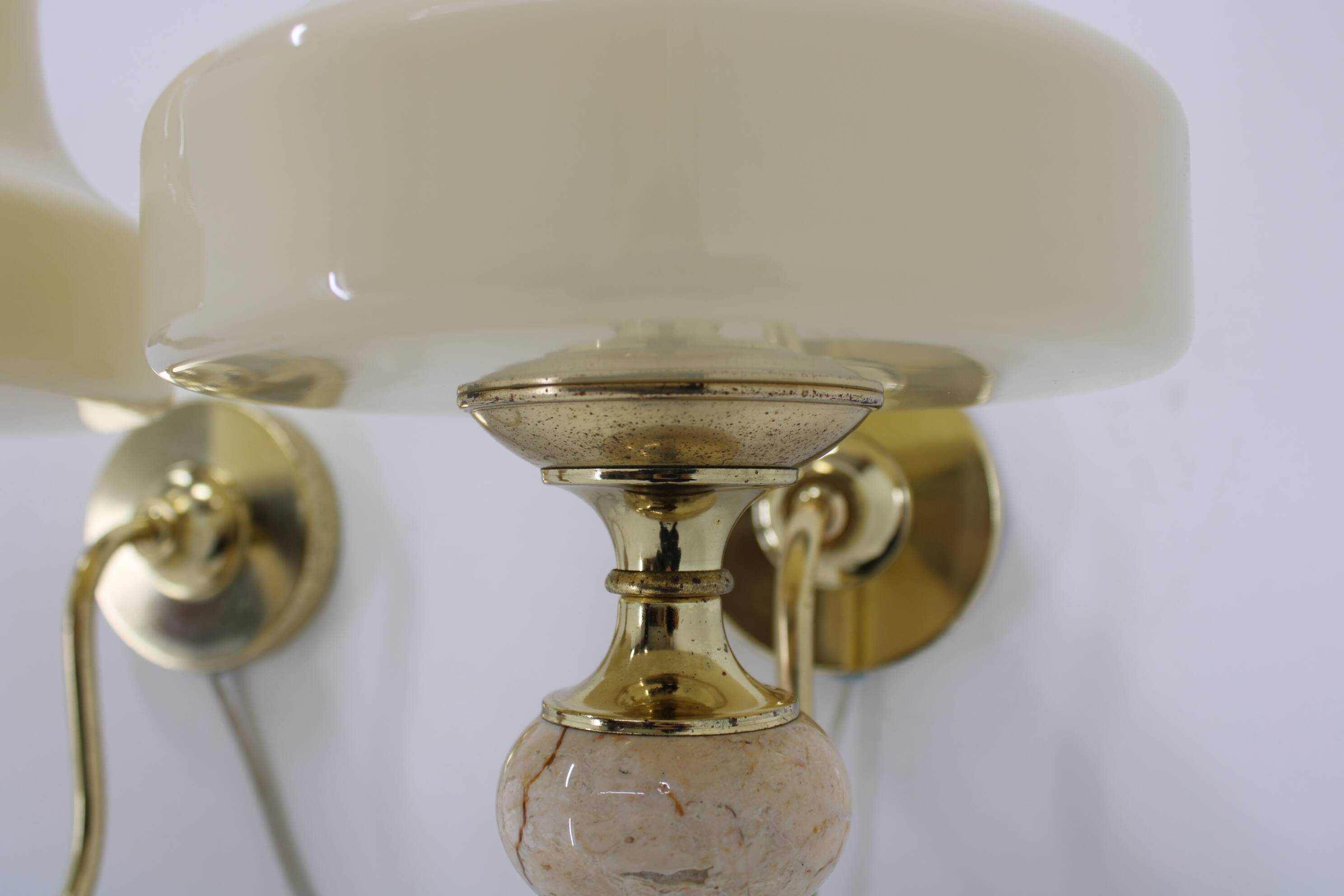 1970s Pair of Wall Lamps, Czechoslovakia