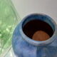 Vase in enamelled sandstone Pierrefonds