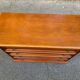 Louis Philippe low depth chest of drawers in solid wood with 4 drawers