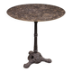 20th-century French iron bistro table with a marble top.