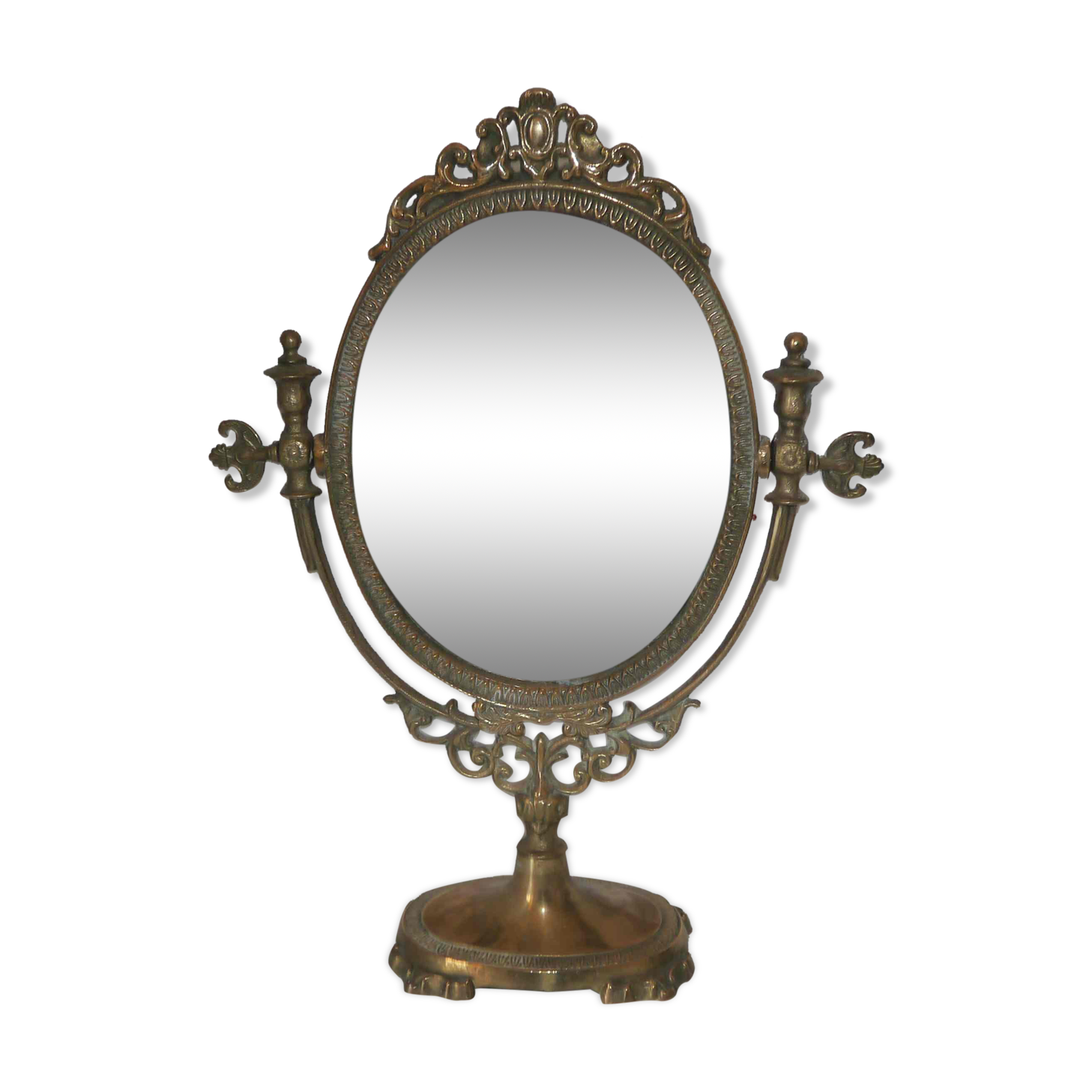 Old adjustable table mirror