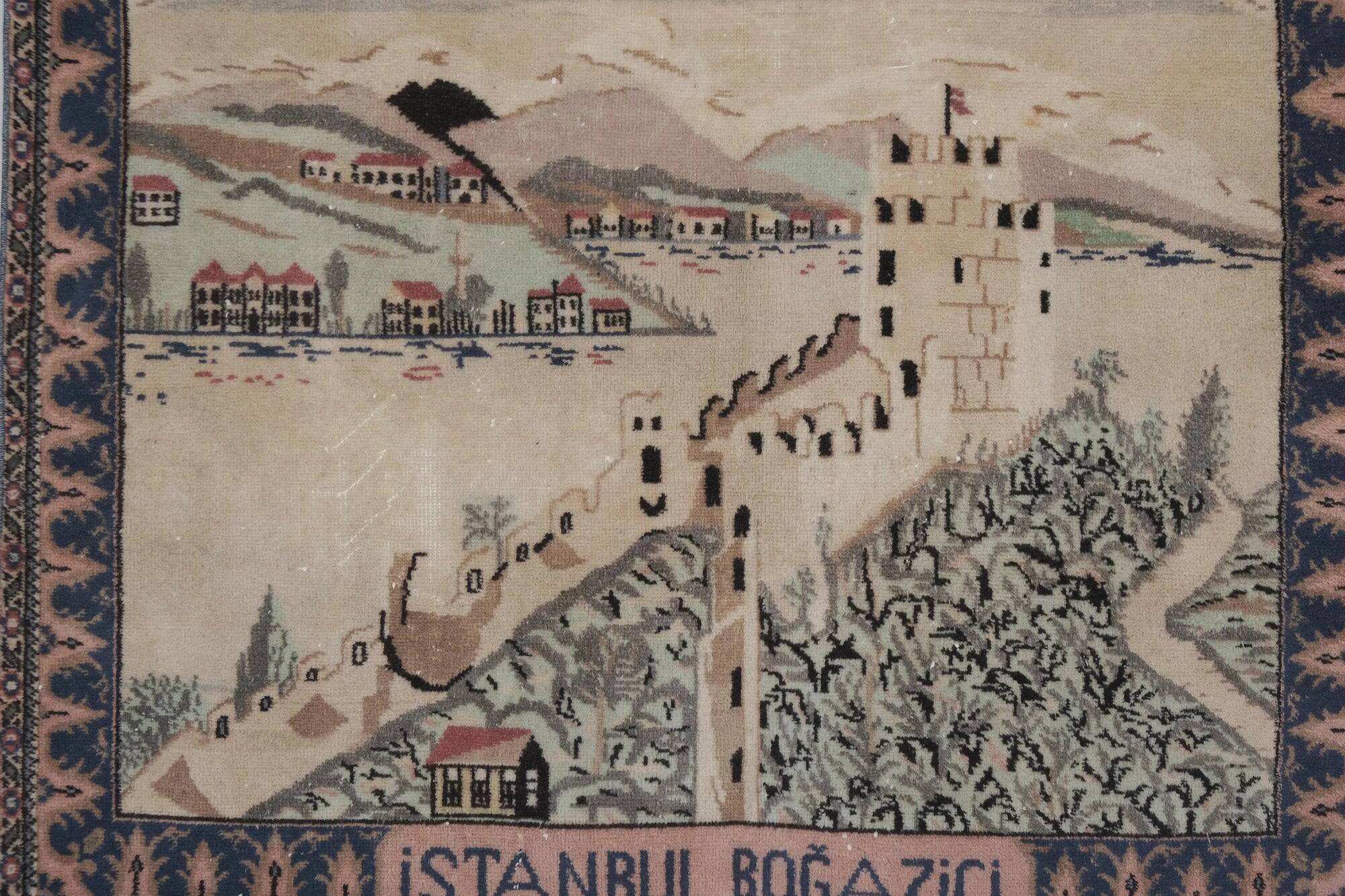 Vintage handmade Turkish rug 130x155 cm