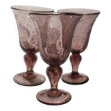 3 Biot stamped water glasses