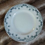 20 mismatched antique flat plates in ironstone