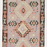 5x10 Geometric 58s Antique Kilim Rug, 168x313Cm