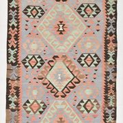 5x10 Geometric 58s Antique Kilim Rug, 168x313Cm