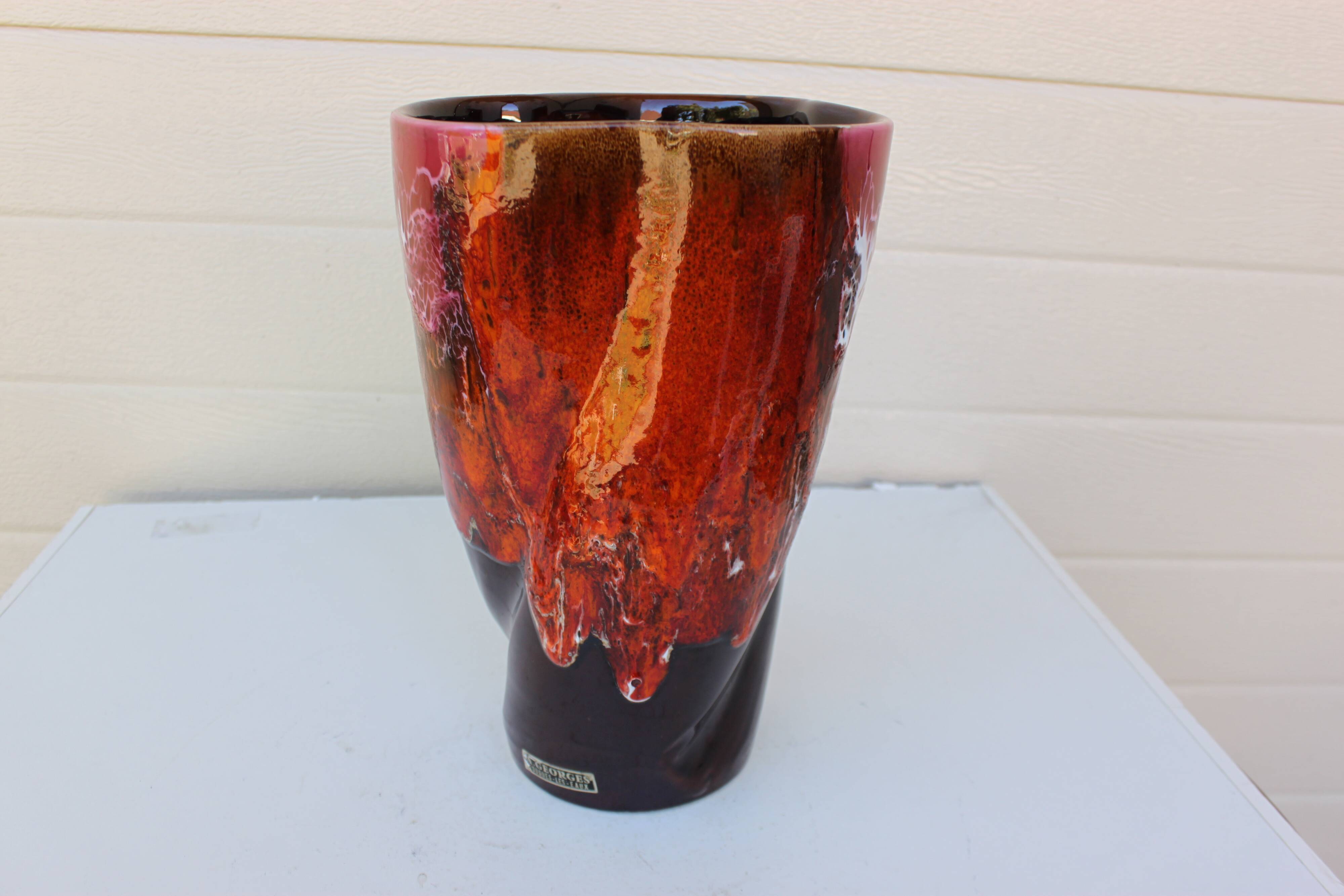 vase 1970 torsadé