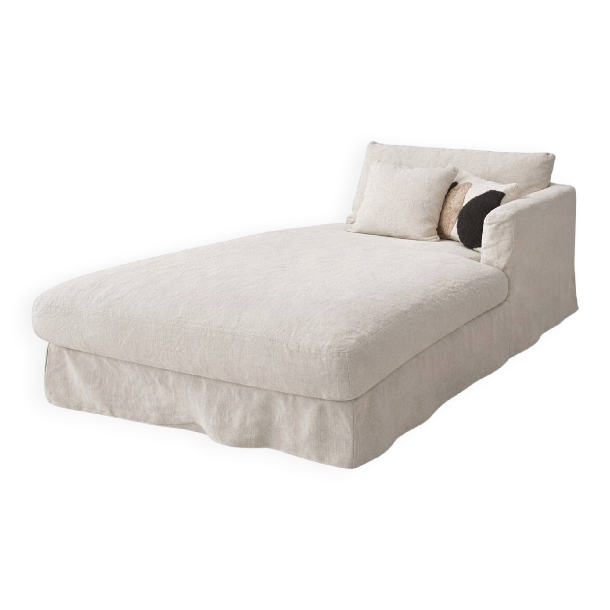 Méridienne Home Spirit Nomad 180cm, natural linen French manufacturing