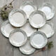 Flat plates terre de fer green creil & montereau labrador model "napoleon" 1890s
