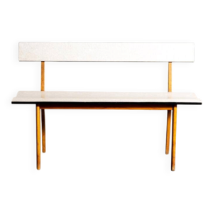 Banc en bois et formica