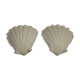 Paire d'appliques d'angle en stuc coquille saint -jacques vintage annees 1960 -1970 parfait etat