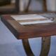 Ceramic and fir coffee table, 1960s
