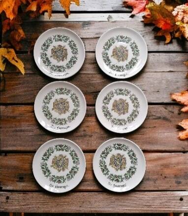 6 Gien cheese plates