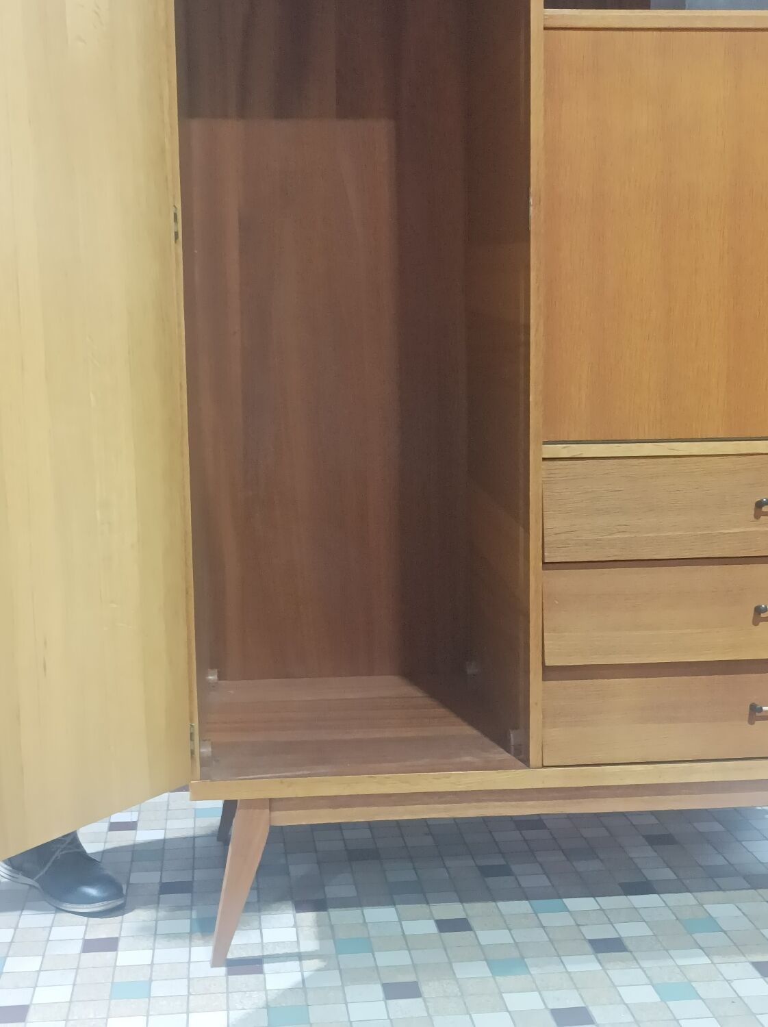 Wardrobe cabinet secretary wardrobe scandinavian teak Vintage