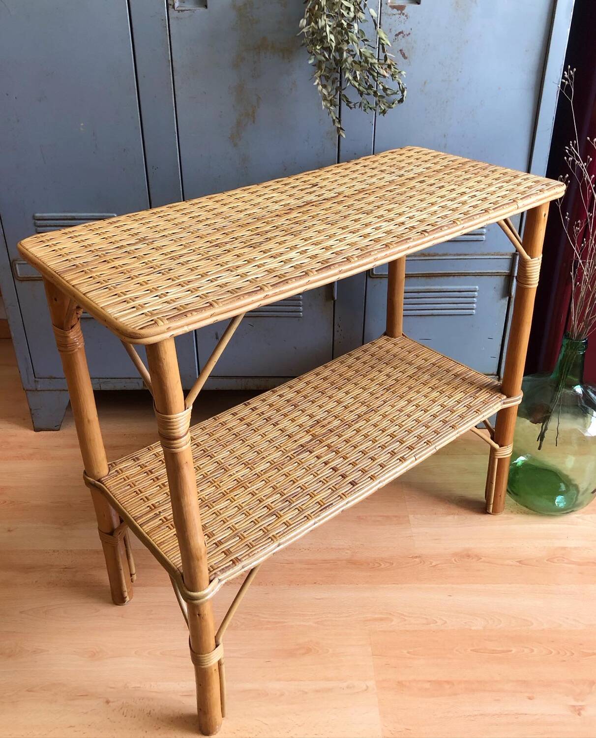 Rattan console