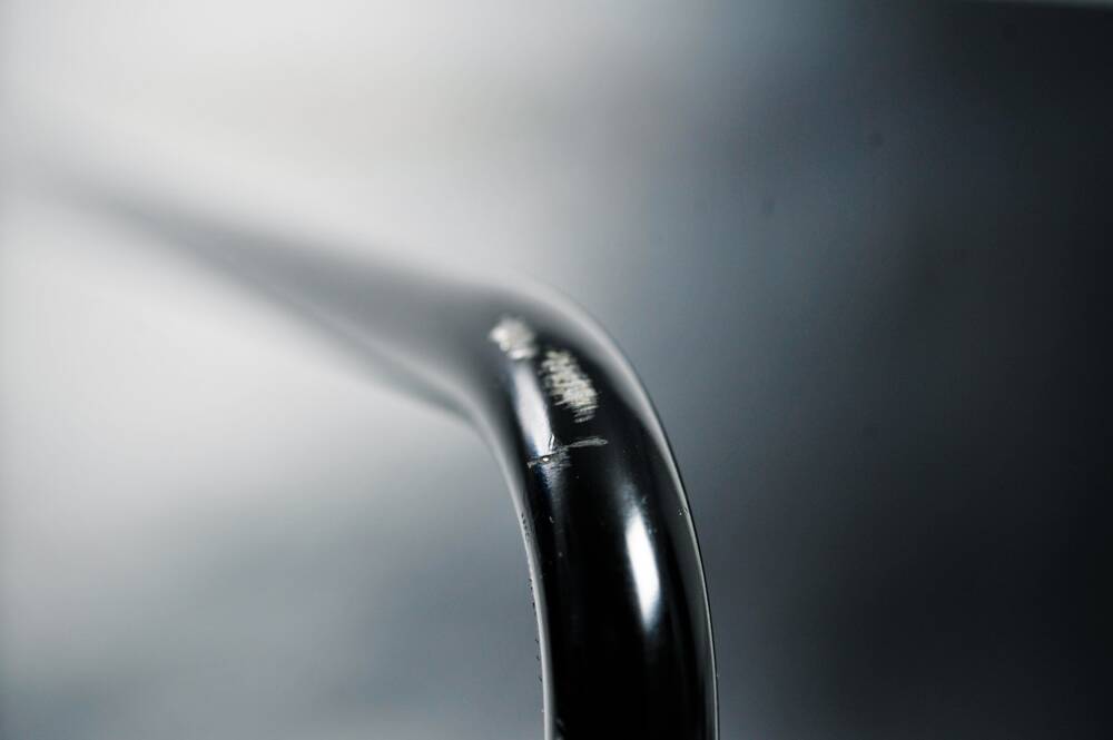 Black modernist design lounge set by Jan van Opzeeland in leather and steel bar, Netherlands, 1980s