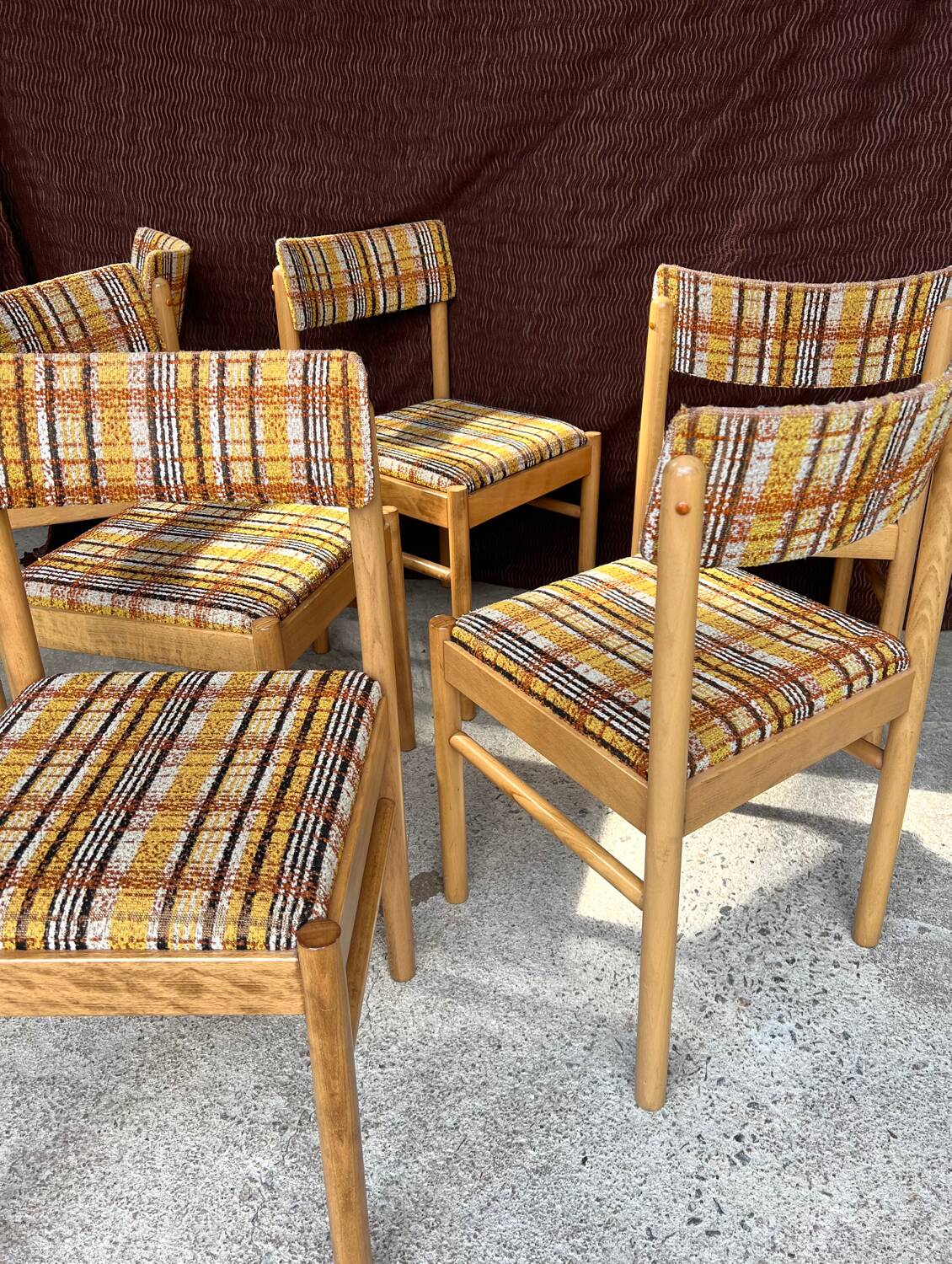 Table + 6 chaises baumann vintage 1970