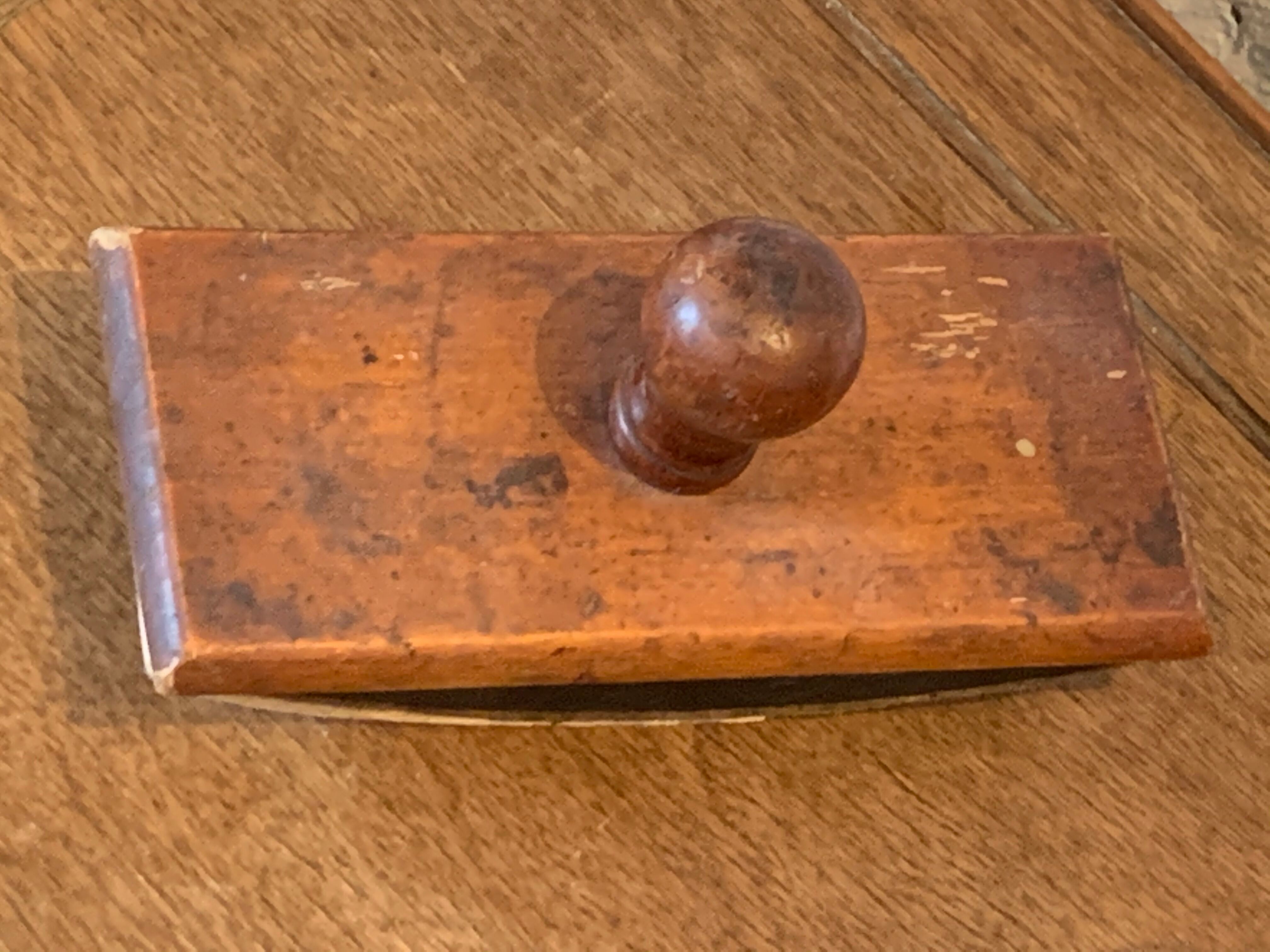 Old wooden blotter stamp