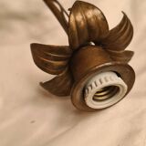 pair of wall lights brass bronze 1900 to 30 pink porcelain 45x28