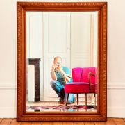 Antique mirror with bevelled glass