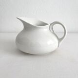 White chubby jug in iron earth Sarreguemines late 19th century