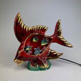 Lampe poisson barbotine Vallauris XXL