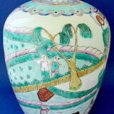 Porcelain tea jar from China