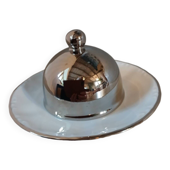 Individual porcelain butter dish