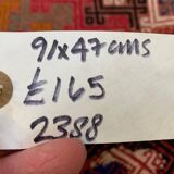 Vintage Turkish Mini Kilim 91x47 cm Wool Small Kelim Runner, shabby Chic