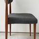 Scandinavian chair teak grey fabric 1960