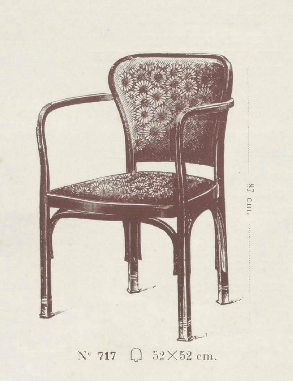 Chaise de bureau Jugendstil no.717 par Gustav Siegel