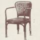 Chaise de bureau Jugendstil no.717 par Gustav Siegel