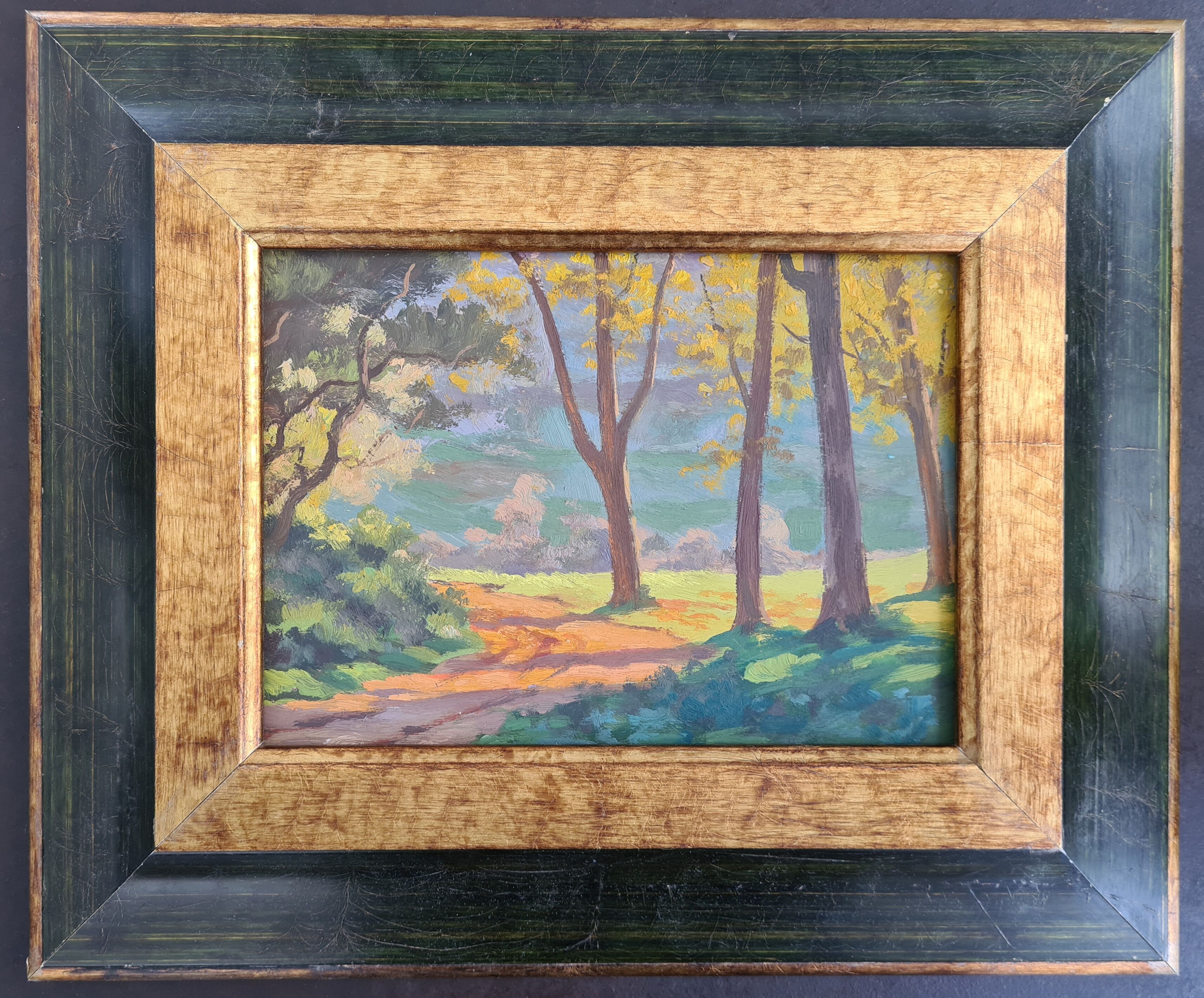 The clearing - orientalist oil by Sarraillon