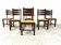 Vintage oak and wicker brutalist dining chairs, 1960s