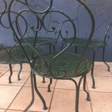 Sets of 2 chairs and 2 garden armchairs in wrought iron DU XXéme