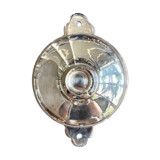 Silver-plated metal tureen, vegetable dish with ears and lid