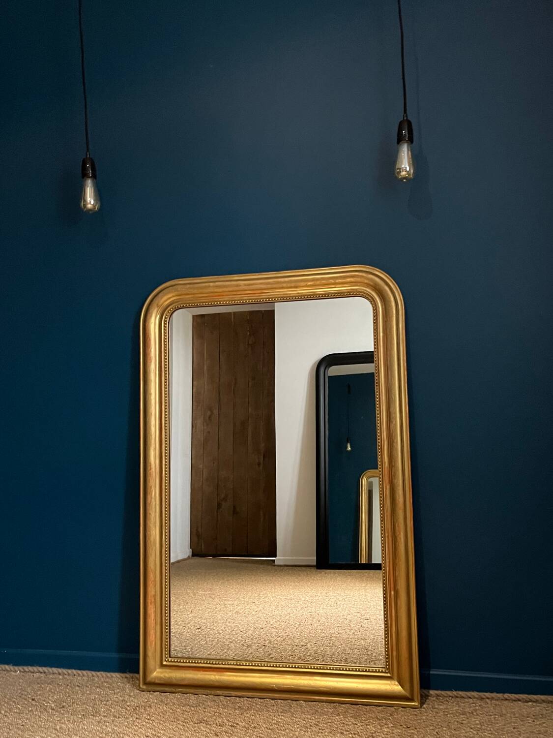 Louis-Philippe beaded mirror 125.5cm/83cm