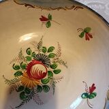 Large antique salad bowl with hand-painted decoration