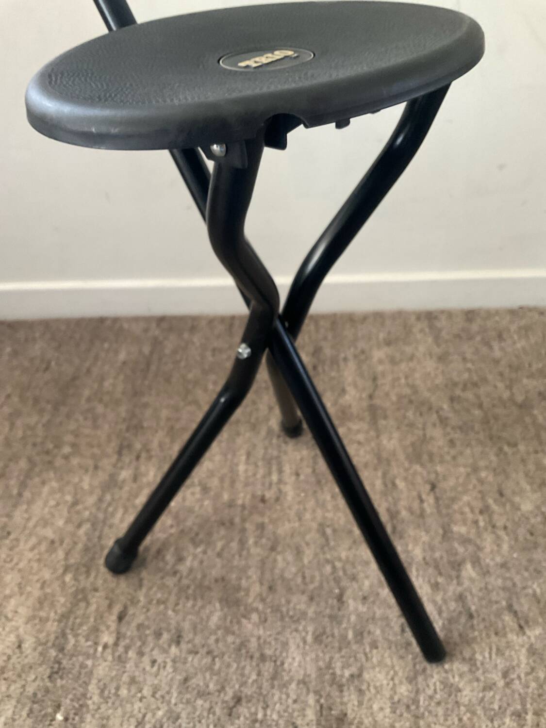 Vintage Cane Trio stool from the 70s-80s