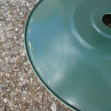 Lot of 5 green bistro lampshade in enamelled sheet metal - Souplemail