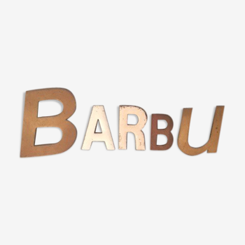 Lettres d'enseigne 1940 "barbu"