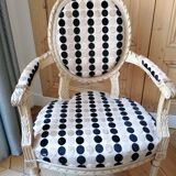 Pair of cabriolet armchairs