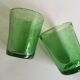 pair of glasses shots gobetets of Biot glass bubble years 60s