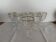 6 crystal stem glasses with a gold rim