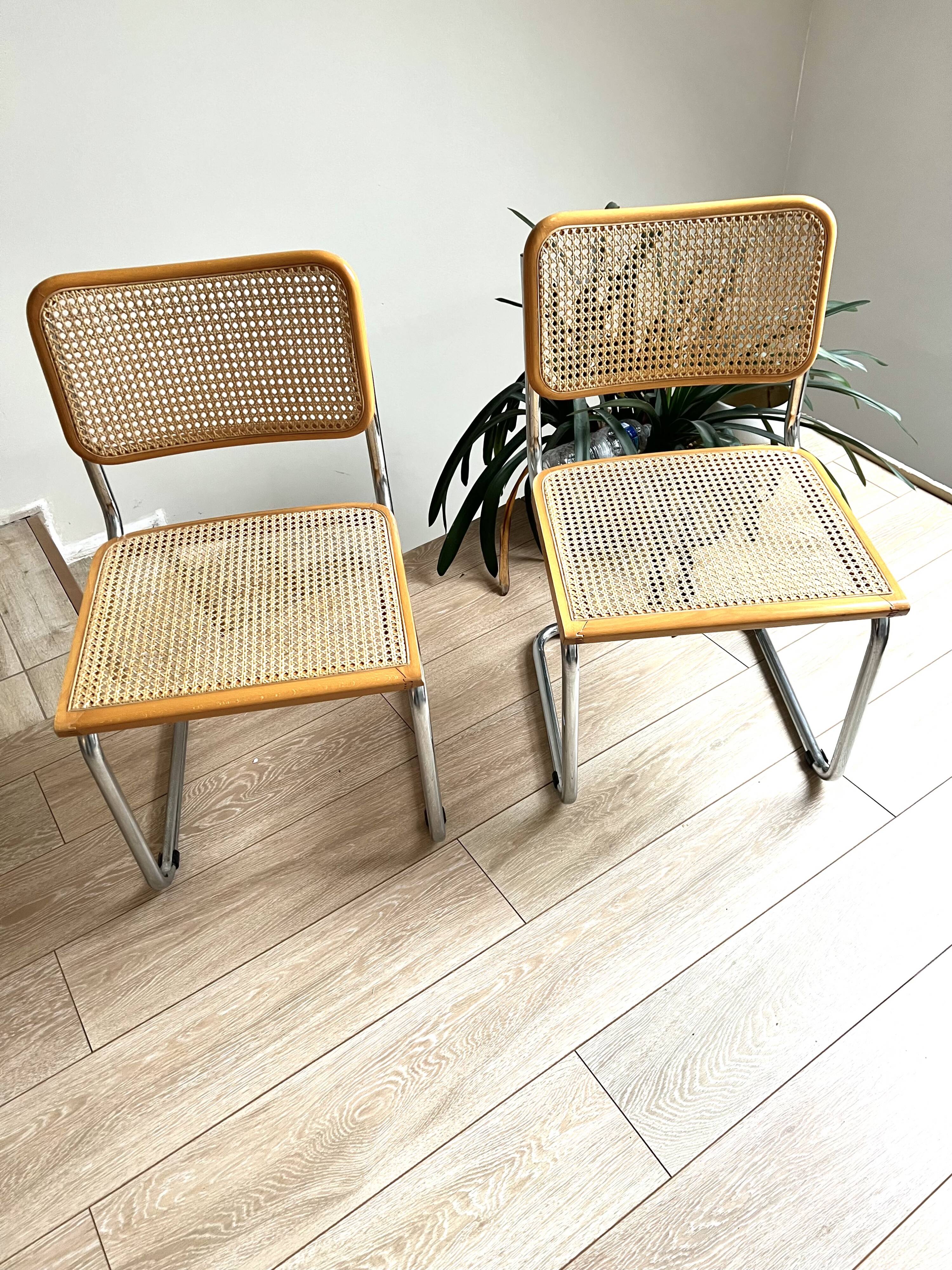 Cesca B32 chairs by Marcel Breuer