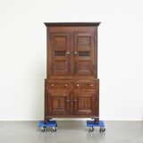 Antique English Oak Food Cupboard from the Late 18th / Early 19th Century