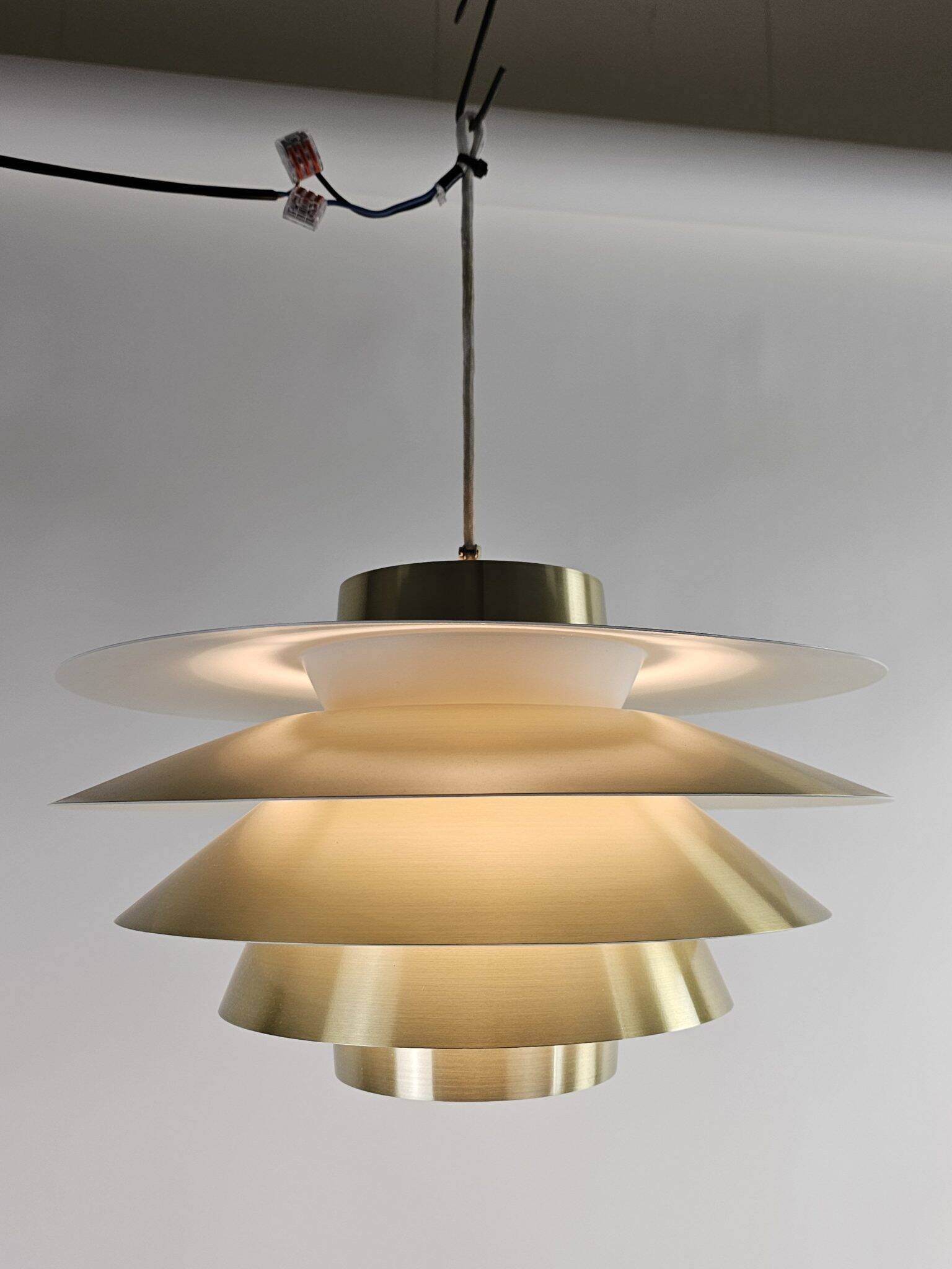 Suspension en laiton Verona Sven Middelboe Nordisk Solar Danemark, années 1970