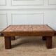 Coffee table in oak and ceramic, mid-20th century