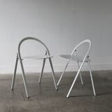 Mid-Century Italian Folding Chairs by Giorgio Cattelan for Cidue, Italy, 1970s, Set of 2